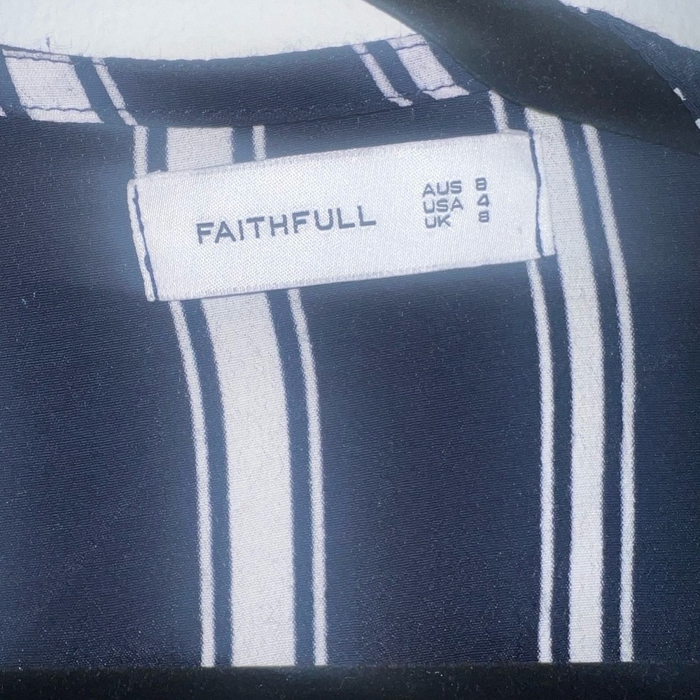 FAITHFUL Carioca Striped Wrap Dress - Picture 3 of 6